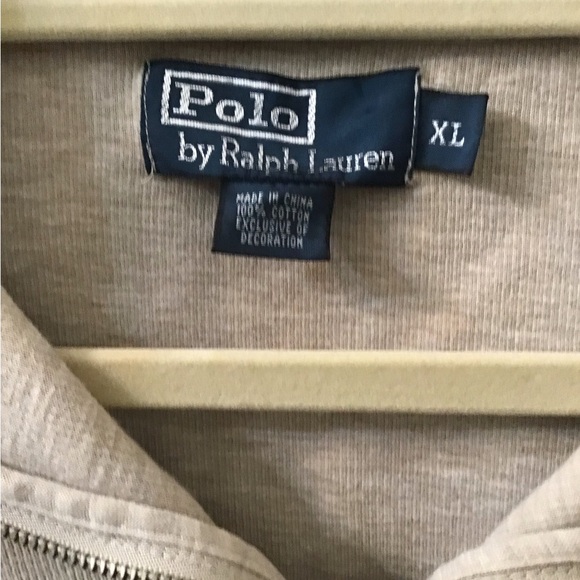 Polo Ralph Lauren Mens quarter zip sweater size XL beige - Picture 2 of 3